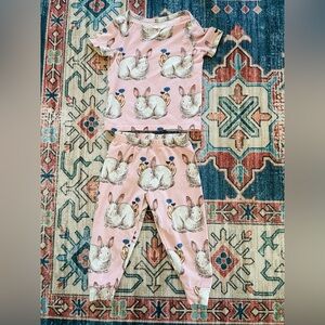Adorable Pink Bunny Kids Pajamas